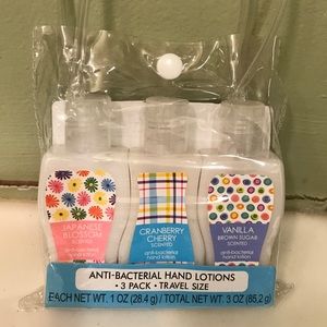 3 pc set Antibacterial hand lotions! NWT 3 scents